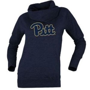 Pitt Panthers Women's Cowl Neck Pullover by Bruzer